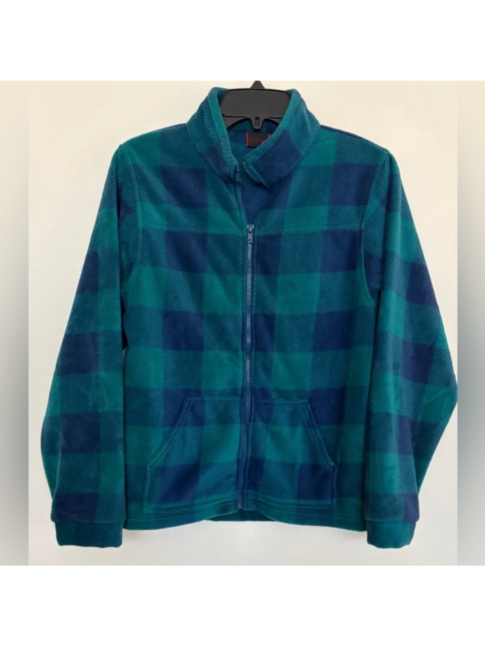 Fission Boy’s Blue and Green Checkered Sweater